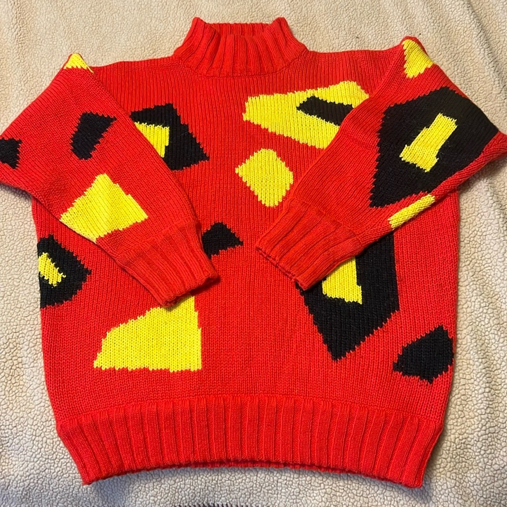 Esprit Sport 1980s orange sweater size Medium.